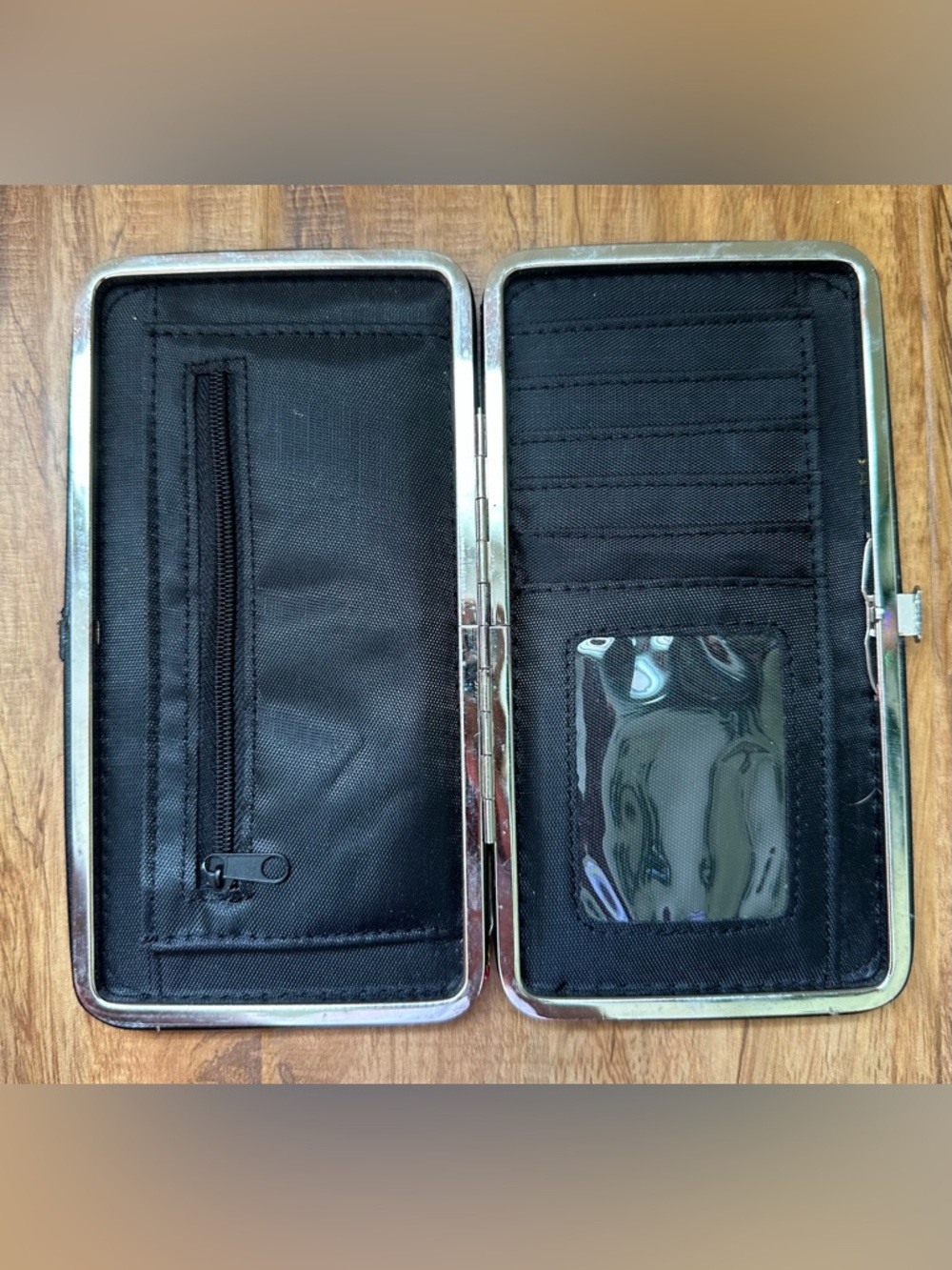 Patchwork Textured Clasp Wallet - Multicolor - Picture 3 of 3